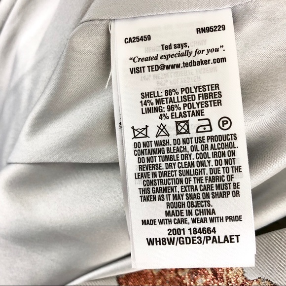 ❌SOLD❌NWT TED BAKER Metallic Versailles Dress - Picture 8 of 8